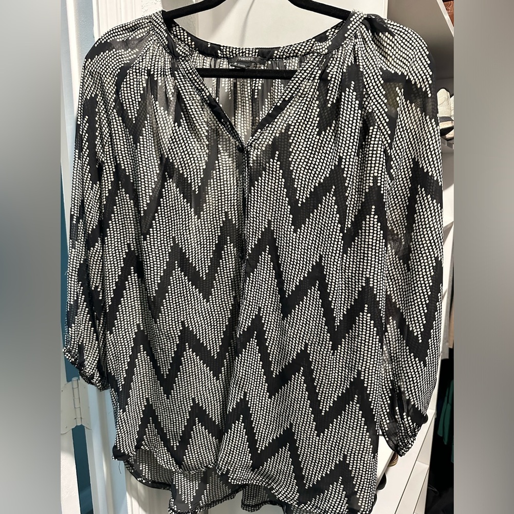 Forever 21 sheer top, size large.